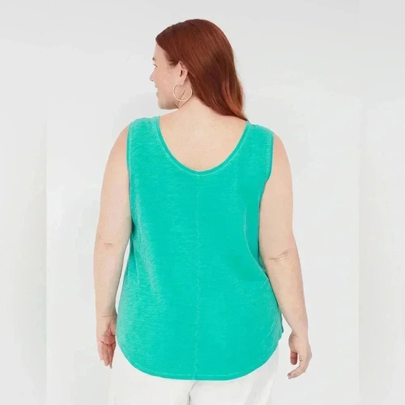 ⭐️ NWT Lane Bryant Scoop Neck Tank, Size 14/16, Emerald - Picture 3 of 7